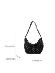Large Tote Bag For Women, New Fashion Design Shoulder Bag, Chic Casual Handbag - Black - View 2