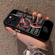 Diseño grunge desgastado del dragón rojo de Mushu.funda de teléfono Fundas compatibles con ,Apple,VIVO,OPPO,,, y Honor.Fabricadas en silicona TPU,ofrecen protección contra golpes y caídas. - Negro - Ver 5