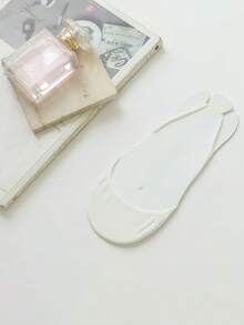 1/5/10双装女士浅口隐形船袜，薄款夏季款式，防滑后跟短袜 - 彩色 - 查看 9