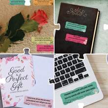 10 sets/240 piezas Pegatinas cristianas con versículos bíblicos, 24 diseños únicos, etiquetas de Escritura impermeables para diarios bíblicos, bolsas de regalo, sobres y tarjetas, calcomanías motivacionales religiosas para mujeres, hombres y maestros - A - Ver 8
