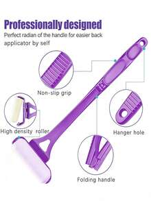 1pc New Backside Lotion Applicator, Foldable Curved Body Sunscreen & Moisturizer Spreading Roller - Multicolor - View 7