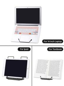 1pc Portable Adjustable Reading Stand, Suitable For Cookbooks, Sheet Music, Laptops On Desktops, With Page Fixing Device - Rectangle - View 4