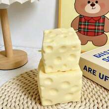 Pale Yellow Cheese Coconut Oil Cream Cheese Squishy – Soft Dough Texture With Creamy Filling, Silent Squeeze Stress Relief Toy For Desk Focus & Mindful Breaks – 2025 Trending Sensory Gadget For Adults 5cm - 黃色 - 查看 10
