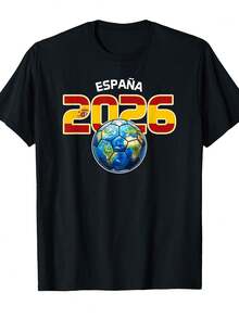 Camiseta de la Copa Mundial de Fútbol de España 2026 - Negro - Ver 1
