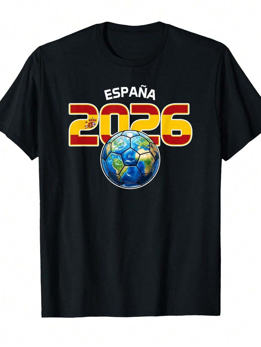 Camiseta de la Copa Mundial de Fútbol de España 2026 - Negro - Ver 1