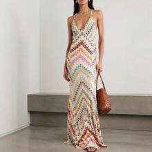 2026 European And American Spring/Summer New Floral Bodycon Dress - 彩色 - 查看 6