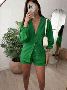 Combination Set Consisting Of A Long-Sleeved Top And Shorts. - 無色 - 查看 2