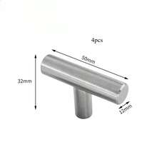 4pcs Kitchen Handle Stainless Steel T Bar Door Pull Cabinet Knobs And Handles Silver Furniture Handle - Multicolor - View 16
