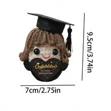 1pc Crocheted Mini Inspirational Graduation Gift For Her Daughter, Girlfriend, Or Female Classmates, High School Or College Graduation Present In 2026 - Multicolor - View 3