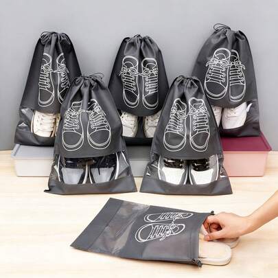 10/15pcs Travel Shoe Bags, Suitable For Travel Packing, Shoe Bags Can Be Stored In Suitcase (36cm*27cm)