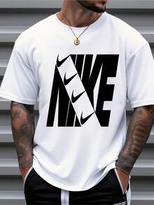 Men's Pure Cotton Oversized Short-Sleeve T-Shirt - Casual Summer Streetwear Basic Tee, Breathable Soft Fabric, Perfect Holiday Gift For Him (Christmas/Birthday/Father's Day), Relaxed Fit Daily Wear Top, Comfortable Everyday T-Shirt For Men, Ideal Present For Boyfriend/Husband/Son,  Casual Wear For Summer Outings, Lightweight Durable Cotton Tee, Must-Have Men's Wardrobe Essential - White - View 1