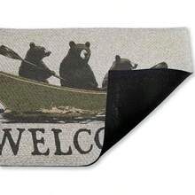 Stupell Industries Welcome Rowing Bears - Tapete de imitación de sisal para Puerta diseño de Jim Baldwin - como en la foto - Ver 4