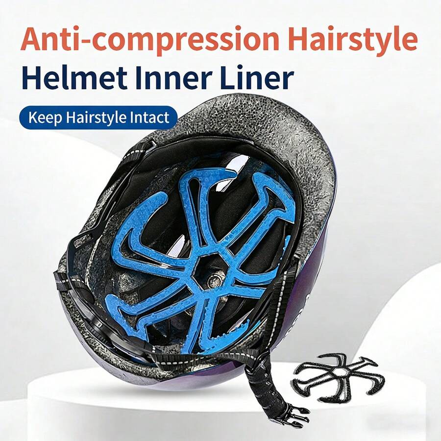1pc Soft Silicone Bicycle Helmet Liner, Protective Padding For Hairstyle