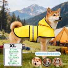 Summer Lightweight Pet Raincoat With Hood And Reflective Strip Design, Universal For Small, Medium And Large Dogs, Lightweight Hook And Loop Dog Raincoat Pet Rain Cape - Multicolor - View 18