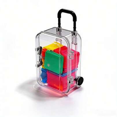 Transparent Mini Suitcase, Compact Storage Box, Creative Decorative Storage Box, Suitable For Parties, Travel, Gifts And Prizes