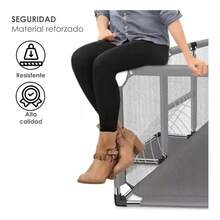 Corralito para Bebé, Corral de Gimnasio y Juegos Infantil,   y Divertido, Área de Actividades Plegable y Portátil, Ideal para Estimulación y Entretenimiento en Casa - Gris - Ver 7
