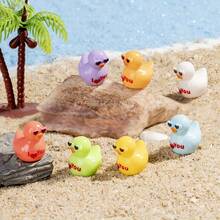 30 pièces de figurines de canard LOVE de couleur et de style aléatoires, un excellent choix pour la décoration d'ambiance, convient pour la voiture, le bureau, Pâques, Halloween, la fête des mères, les cadeaux pour les amis, petites statues décoratives - Multicolore - Voir 7