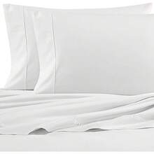 Nautica Cotton Percale Sheet Set, Complete, White, Single Bed - White - View 9