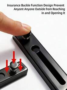 1pc Stainless Steel Door Chain Lock, Anti-Theft Door Chain Lock With Thickened Chain, Heavy Duty Polished Door Latch With Screws, Apartment Hotel Home Security Door Protection, Easy Installation - Multicolor - View 11