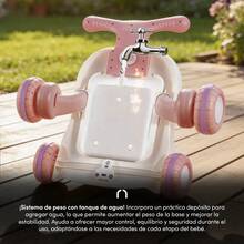Andadera para Bebé 2 en 1 Musical con Juguetes, Diseño Portátil y  , Centro de Actividades Interactivo, Estimula el Desarrollo y Aprendizaje del Bebé - Rosa - Ver 7