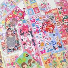 100pcs Korean Cute Holographic Sticker Set, Reusable Waterproof Stickers Suitable For Scrapbooking, DIY Crafts, Notebooks, Laptop, Phone Cases - One Size Random - View 5