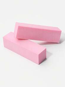 5件套指甲锉打磨块，四面指甲抛光块 - 粉色 - 查看 2