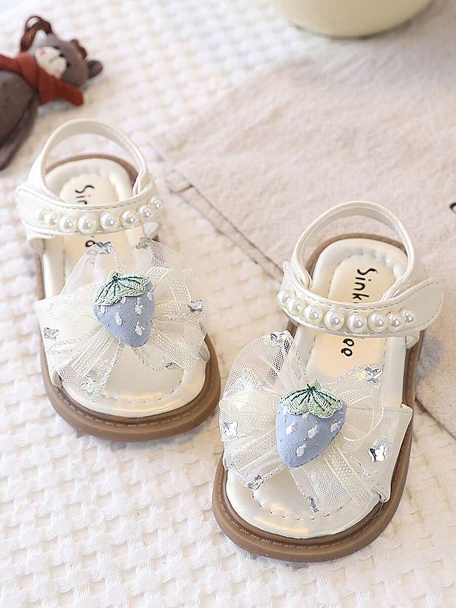 2025 New Summer Korean Style Soft Bottom Performance Shoes, Versatile Princess Round Toe Children Sandals For Girls - Beige - View 1