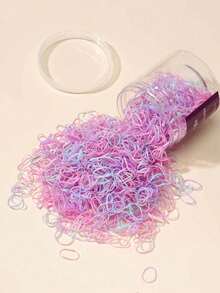 500pcs Colorful Disposable Hair Ties, Suitable For Girls' Daily Hair Accessories - Multicolor - View 8