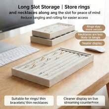 四件套可叠放珠宝抽屉收纳盒 - 优雅天鹅绒材质，展示并保护您的珠宝收藏 - 彩色 - 查看 3