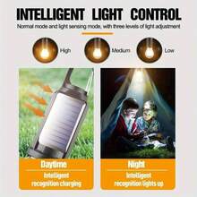 3-Pack Solar Tent Lights, IP 54 Waterproof Rechargeable Portable LED Camping Lanterns, 3-Level Adjustable LED Solar Camping Lights, Outdoor Hanging Bulbs With Hook Clips, Ideal For Camping, Christmas Decorations - Warm White - View 5