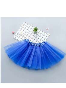 Classic Stretchy 3-Layer Tulle Dress For Teens, Fitted Waist Sheer Stage Skirt, Ballet Skirt, Dance Dress, Performance Costume - Multicolor - View 2