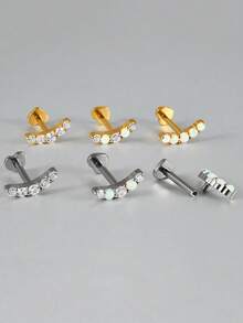 1 chiếc khuyên tai titan G23 đính đá Opal hình trăng khuyết, khuyên môi, khuyên vành tai, khuyên tai hình bán nguyệt, khuyên sụn tai, khuyên vành tai, khuyên tai dạng vít. - Như thể hiện trong hình ảnh - Xem 4