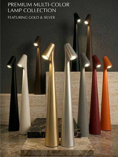 可充电无线台灯 - 便携式 LED 台灯，三级触摸调光，超长续航，现代北欧简约风格，适用于床头/卧室/客厅、家庭办公室/餐厅室内外装饰照明，1800/2000mAh 容量随机发货