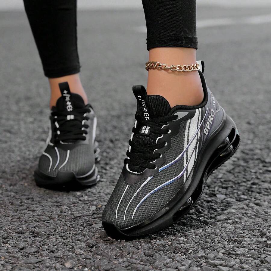 Zapatos deportivos para correr de alta calidad y nueva llegada para hombres, zapatillas de moda versátiles y casuales, zapatos de baloncesto - Negro - Ver 1