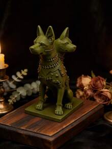 Tượng chó ba đầu Cerberus phong cách Gothic mới, tượng nhỏ màu đen hoặc trắng, trang trí bàn làm việc, bảng điều khiển ô tô, Halloween, điểm nhấn trang trí nhà theo phong cách Gothic, màu ngẫu nhiên, quà tặng ngày lễ. - 1PC - Xem 10