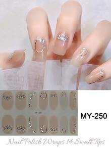 Autocollants pour ongles dégradés DIY autoadhésifs, bandes décoratives, convient pour la maison, le travail, les voyages, les cadeaux, les salons de manucure - Kaki - Voir 8