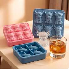 Creative Mini Highland Cow & Shark Reusable Molds, Suitable For Parties And Holidays - Multicolor - View 1