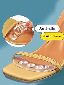 Metatarsal Pads, Transparent Invisible Half-Size Insoles, Anti-Slip Wear-Resistant Shoe Pads, Suitable For Women's High Heels, Women's Shoes, Men's Sneakers, Men's Dress Shoes, Daily Wear, Back To School, Women's Boots Accessories, Outdoor, Sports, Travel, Home, Office, School, Holiday Gifts - A-transparent - View 1