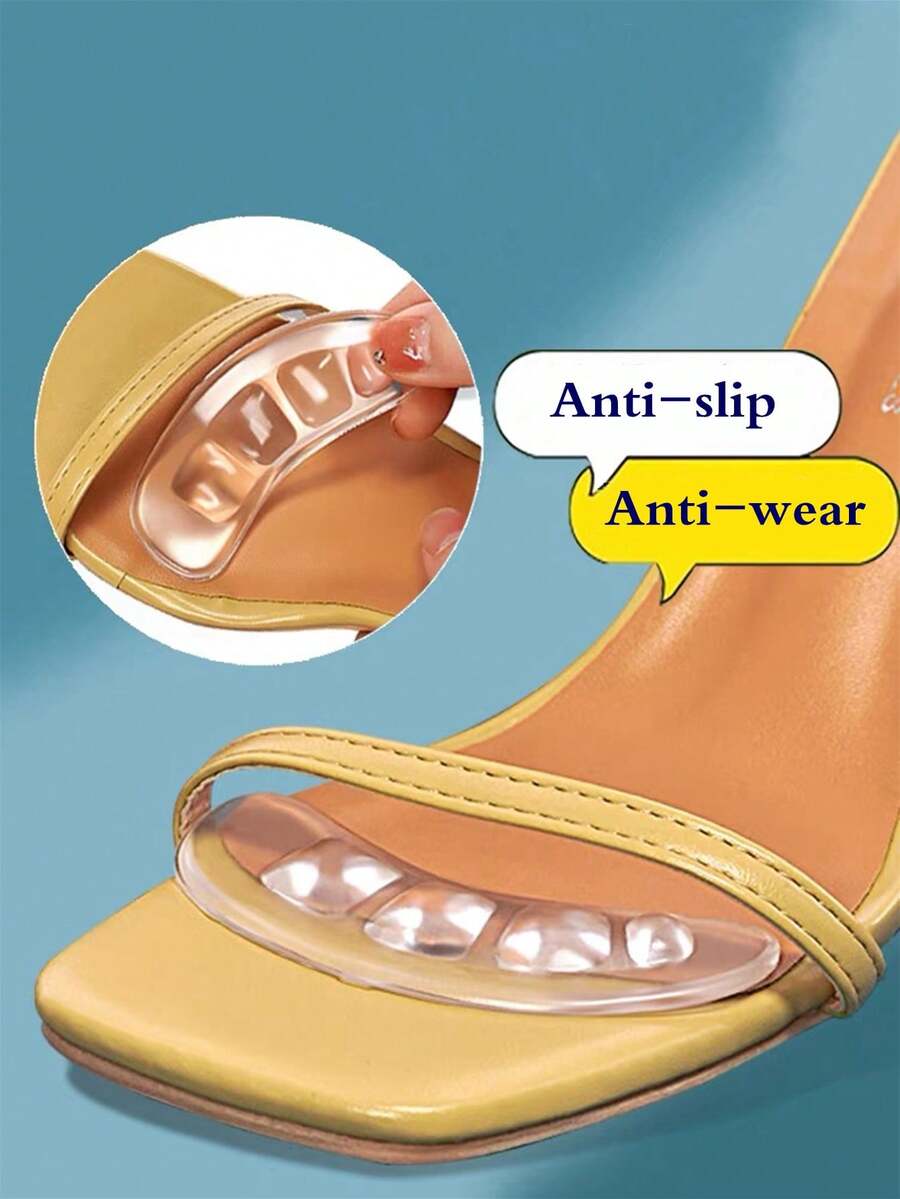 Metatarsal Pads, Transparent Invisible Half-Size Insoles, Anti-Slip Wear-Resistant Shoe Pads, Suitable For Women's High Heels, Women's Shoes, Men's Sneakers, Men's Dress Shoes, Daily Wear, Back To School, Women's Boots Accessories, Outdoor, Sports, Travel, Home, Office, School, Holiday Gifts - A-transparent - View 1