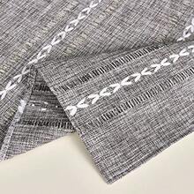NEWISHER Mantel rústico de granja bordado mantel cuadrado pequeño de jacquard con rayas mantel de tela de lino textura lavable funda para mesa auxiliar cocina comedor decoración del hogar Café 61x61 - C y f - Ver 6