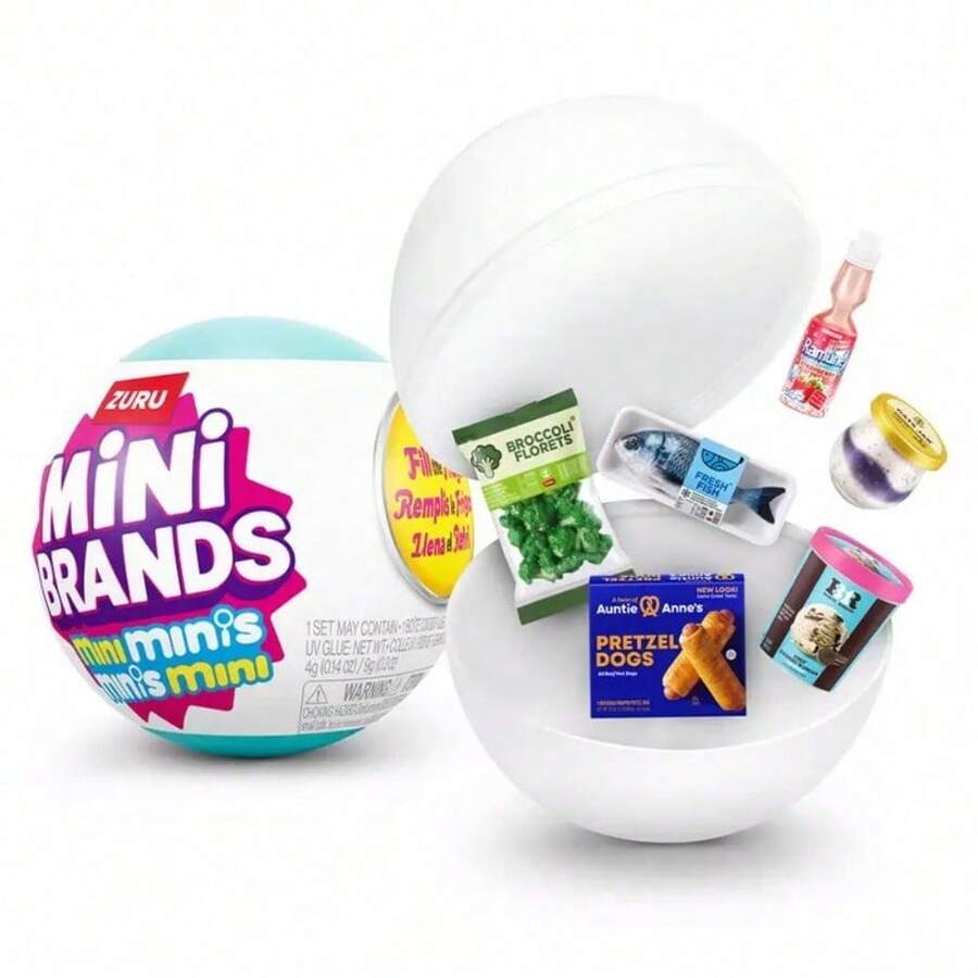 ZURU Mini Brands Llena el Refrigerador Mini Minis Serie 1, 1 Cápsula de Juguete Coleccionable, Edición Sorpresa, Réplicas en Miniatura, Apto para Coleccionistas de 8+ Años - Multicolor - Ver 1