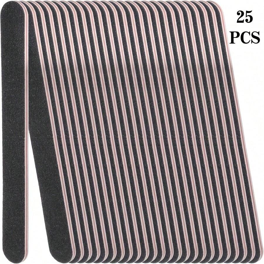 Nail File 25pcs Reusable Double Sides Washable Nail File Manicure Tools Suit For Home Salon - Multicolor - View 1