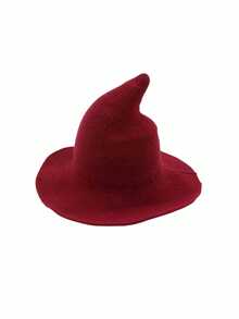 1 欧美针织女巫帽 万圣节尖顶巫师帽 可折叠跨境热销秋冬渔夫帽 - 彩色 - 查看 10