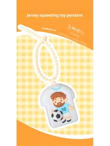 FIFA 创意世界杯足球球衣硅胶减压音乐吊坠，汽车包包钥匙链纪念品 - 彩色 - 查看 6