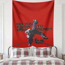 1pc Billie Tapestry With Red Background - Polyester Themed Tapestry, Suitable For Bedroom, Dorm, Living Room And Home Decor; An Ideal Gift For Billie Fans - Album B - View 5