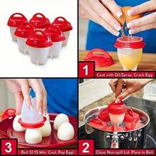 4/8pcs Silicone Egg Cooker, Quick Breakfast And Healthy School Snack - Multicolor - View 3