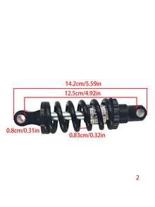 Amortiguador de choque negro de 125 mm y 8 mm para scooters eléctricos, adecuado para vehículos eléctricos urbanos pequeños en China - Amortiguador de 125 mm - Ver 9