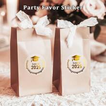 6-120pcs Graduation Season Stickers, 1.6 Inch*1.6 Inch, Graduation Cap Wreath Transparent Seal Stickers With Foil, 2026 Graduation Decor, Party Supplies, Gift Packaging Labels, Graduation Spring/Summer Envelope Seals - Multicolor - View 5