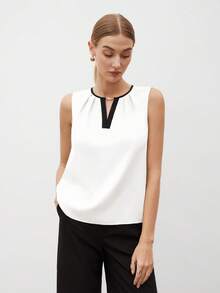 MARILYN MONNA New Elegant And Romantic Women's Blouse With A Chic Urban Style. Versatile For Office Wear, Suitable For Wedding Guests, Parties, Concerts, Brunch, Airport, And Everyday Fashion. Black Off-Shoulder Blouse. - Branco - 查看 7