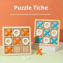 1pc Kids Stress Relief Toy]Portable Tic Tac Toe Game, 9-In-1 Mode, Classic + Whack-A-Mole, Logic Training, Hanging Strap, Christmas/Birthday Gift (Random Color) - Tic-tac-toe Multi-color - View 6